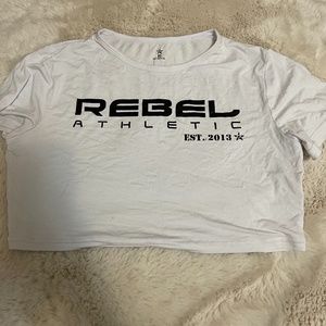 Rebel athletic cropped white